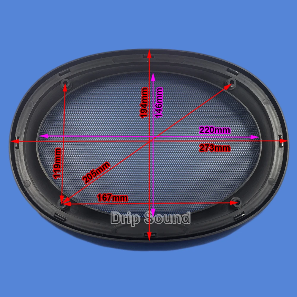Для " x 9" 6x9 дюймов динамик Гриль Крышка автомобиля аудио декоративный круг металлическая сетка решетка защита