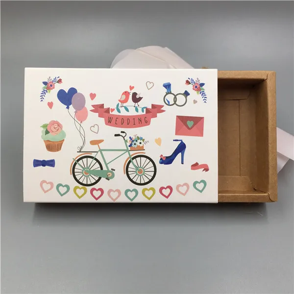 Креативная Рождественская упаковочная бумажная коробка, 10 шт./лот, крафт-бумага с красочным рисунком, подарочные коробки ручной работы, коробки для мыла - Цвет: c11