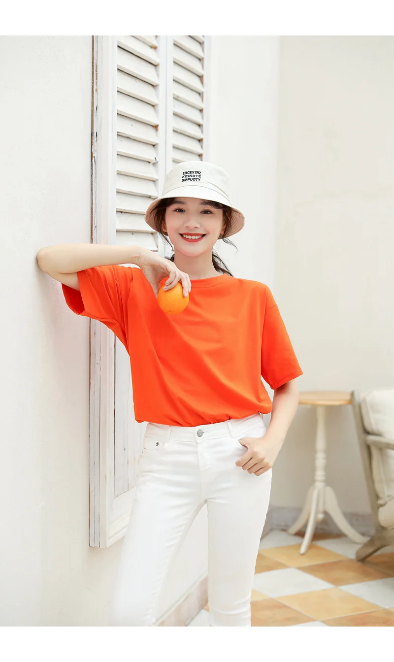 Summer Tops T Shirt Women Cotton Floral Print Short Sleeve Funny Cute Tee T-shirt Femme Harajuku Loose Casual Streetwear Clothes (7)