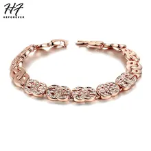 Хип-хоп Bling US Dollor Shaped браслет для женщин и мужчин роскошный розовое золото цвет деньги стиль модные украшения H001