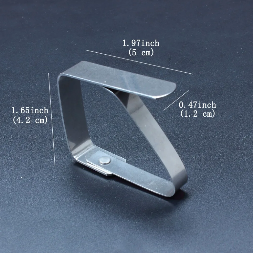 Set of 4 Tablecloth Clips Stainless Steel Table Cover Clamps Table Cloth Holders Adjustable  (2)