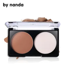 By Nanda Brand Makeup 2 Color Bronzer Highlighter Powder Palette Trimming Powder Make Up Face Cosmetic Contour Pressed Powder