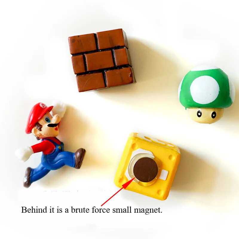 2 шт. магнитный 3D магнит на холодильник super mario фиксированная паста для домашнего