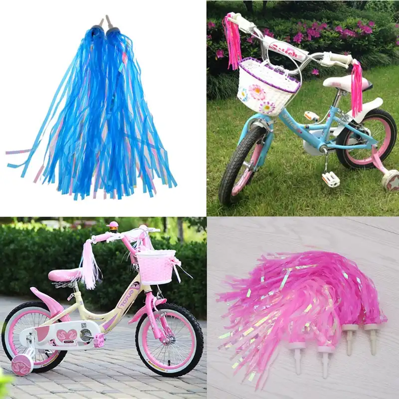 2 pcs Handlebar Streamers Tassels For Kids Bicycle Bike Cycling Tricycle Gift TC