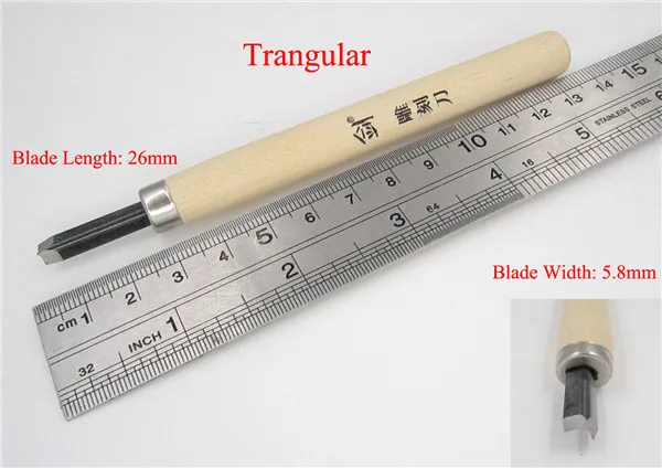 Нож для резки резного резака чип керамика скульптура Инструмент для обработки дерева ремесло глина инструмент долото лезвие скульптура - Тип лезвия: F Trangular