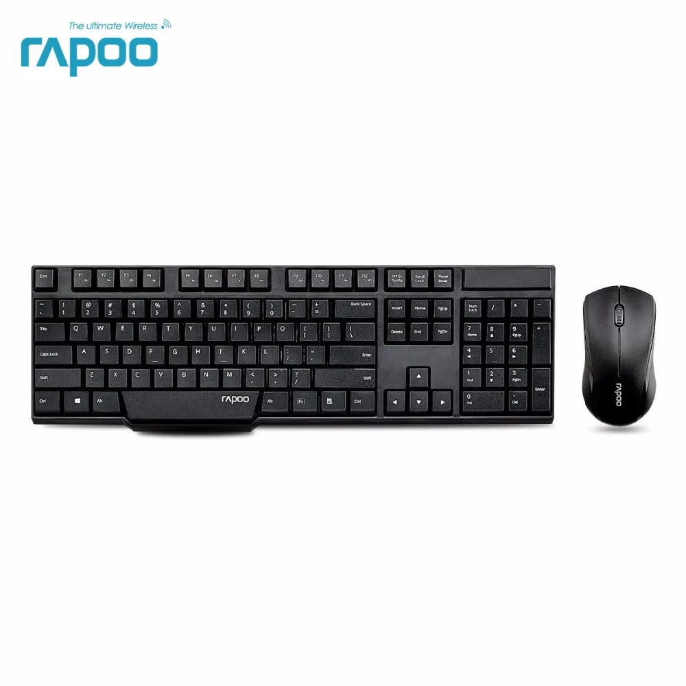 

Rapoo 1800P3 Multimedia Wireless Keyboard Mouse Combos for Computer TV