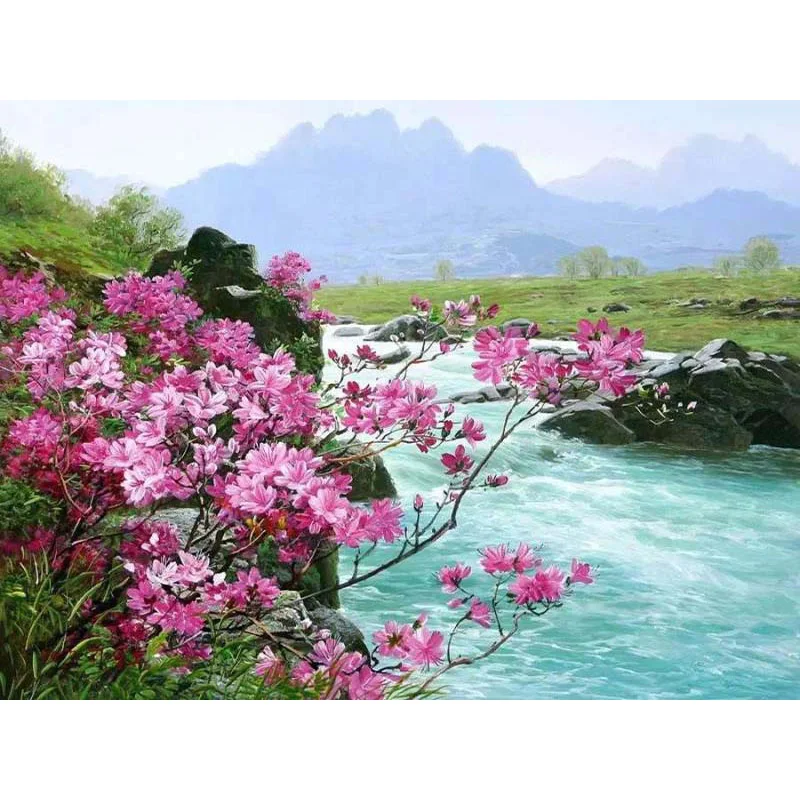 

Full square diamond 5D DIY diamond embroidery natural environment diamond painting cross stitch rhinestone mosaic decoration YY