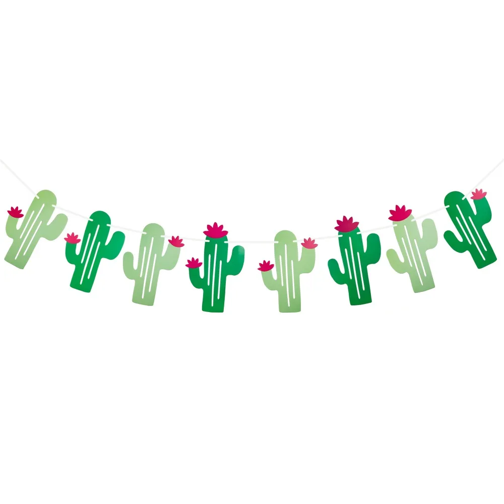 HEY FUNNY 1set DIY Party Banners Decoration Mexican Cactus Birthday Festival Flags Halloween Easter Anniversary Wedding Supplies