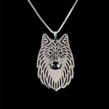 

Wolf jewelry - Gold and silver pendant and necklace jewelry Simple abstract animal free ship 12pcs/lot