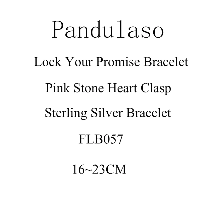 

Pandulaso Lock Your Promise Bracelet 925 Sterling Silver Jewelry Bracelets Fit Original Charms & Beads For Woman DIY Jewelry