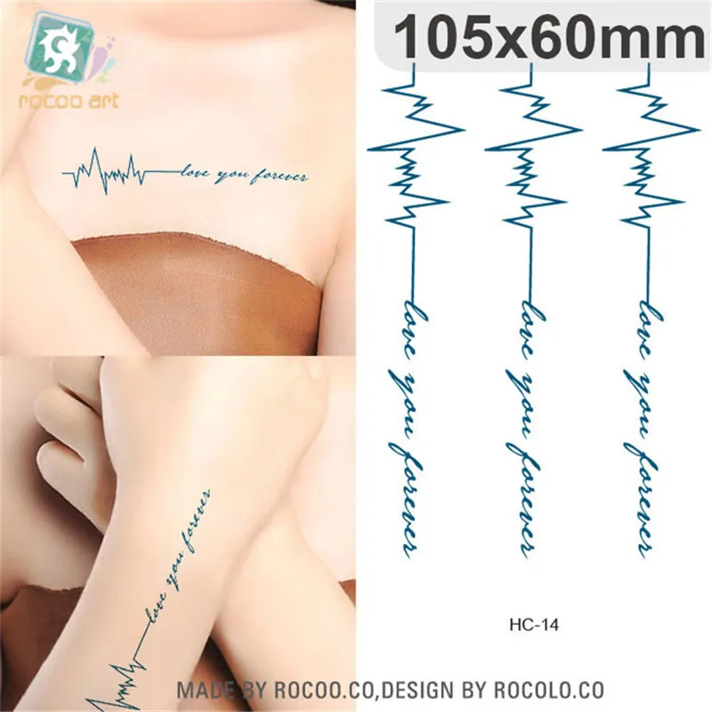 

Body Art waterproof temporary tattoos for women and men 3d letter design small tattoo sticker Wholesale HC1014