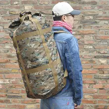 Free shipping Large capacity man travel bag outdoor mountaineering backpack men bags hiking camping Nylon bucket shoulders bag