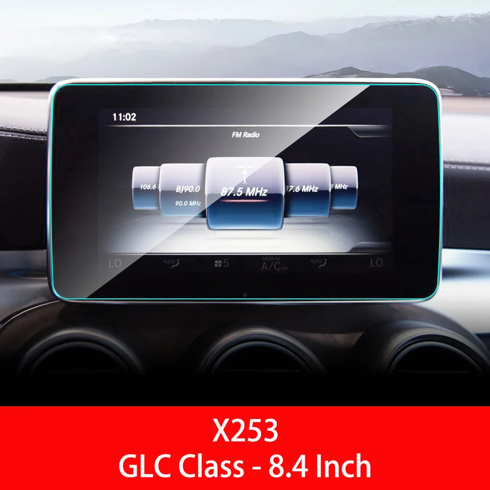 Автомобильный gps навигатор экран протектор HD закаленное стекло для Mercedes W204 W205 X253 W219 W166 X166 W447 C V GLC CLS GLE GLS класс - Название цвета: X253 GLC Class