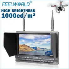 PVR733 7 Inch FPV Monitor dengan DVR Funtion Dual 5.8G 32CH Diversity Receiver Monitor Feelworld Monitor UAV Drone Nirkabel