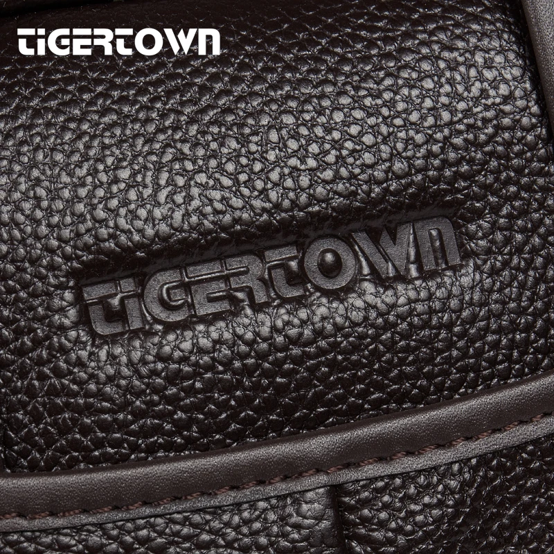 Топ Натуральная кожа TIGERTOWN брендовая деловая сумка-мессенджер из воловьей кожи мужская Портативная сумка для ноутбука Повседневная сумка через плечо повседневные сумки