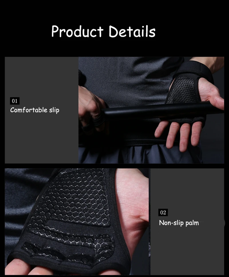 Gym Gloves Heavyweight Sports Exercise Weight Lifting Gloves Body Building Training Sport Fitness Gloves for Fiting Cycling (23)