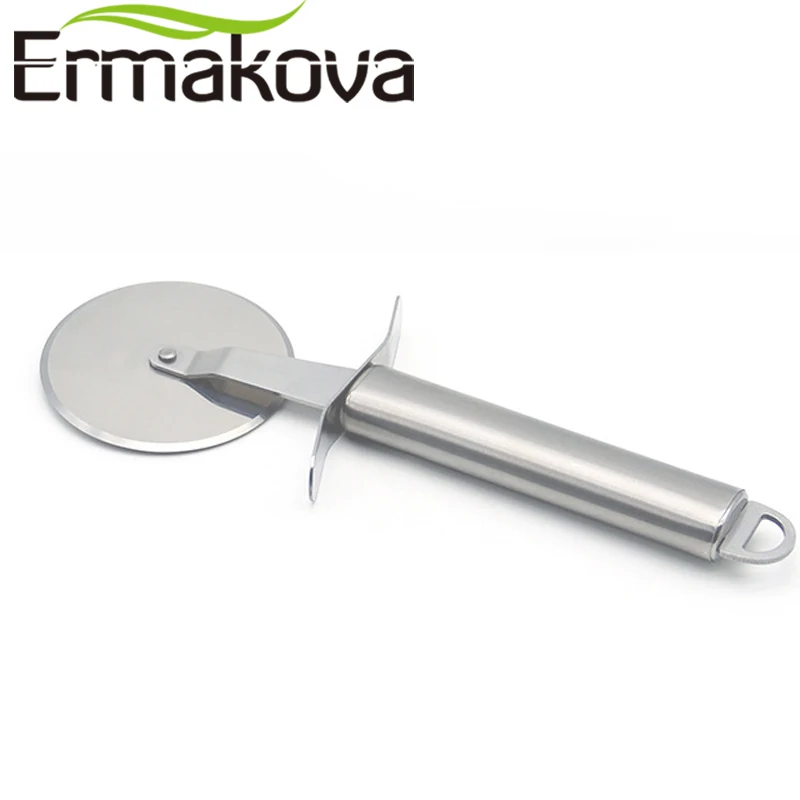 ERMAKOVA Set of 3 Pizza Cutter Wheel Pizza Server Cheese Slicer Stainless Steel Pizza Tool Set Cheese Tool Set