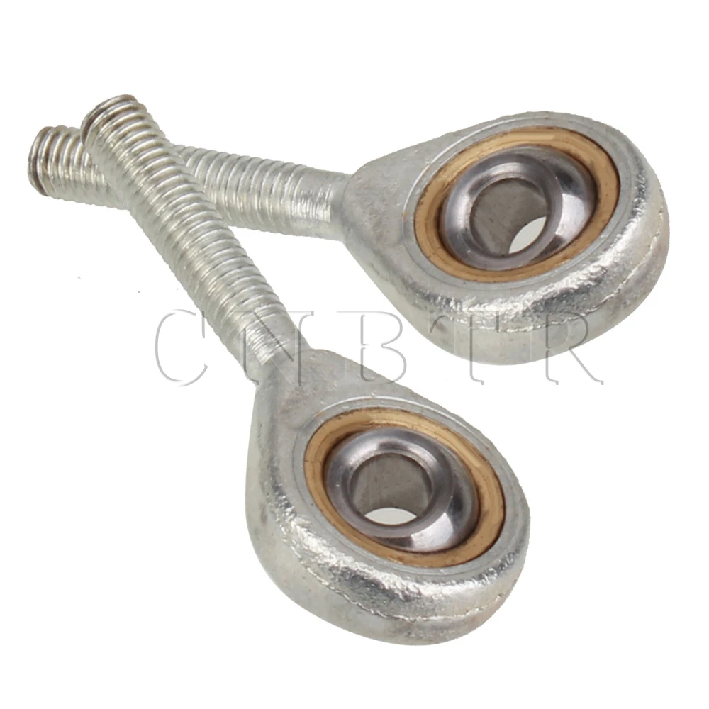 CNBTR 2pcs Silver 5mm Male Metric Threaded Rod End Joint 1.7" Overall