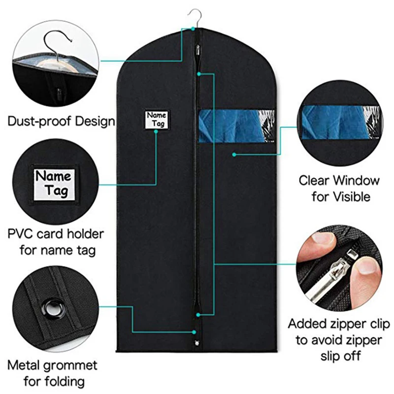 Gar мужские т сумки Дорожная сумка для мужчин женщин моющийся костюм крышка и воздухопроницаемое платье Защитная сумка для хранения с прозрачным окном