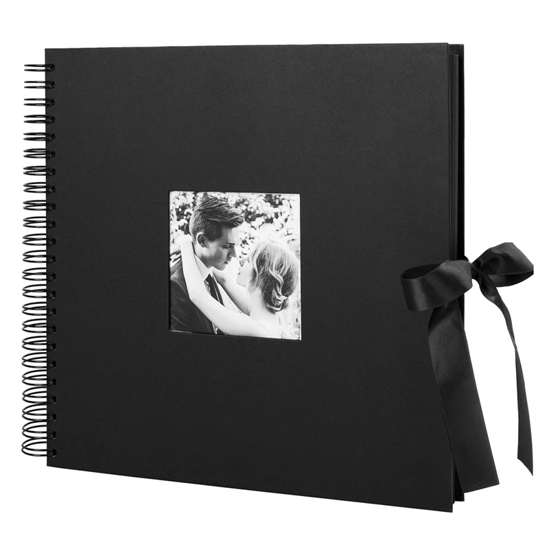 12x12 Inch Scrapbook Photo Album With Opening For Valentines Day Gifts Wedding Guest Book Diy Anniversary Travel Memor | Дом и сад