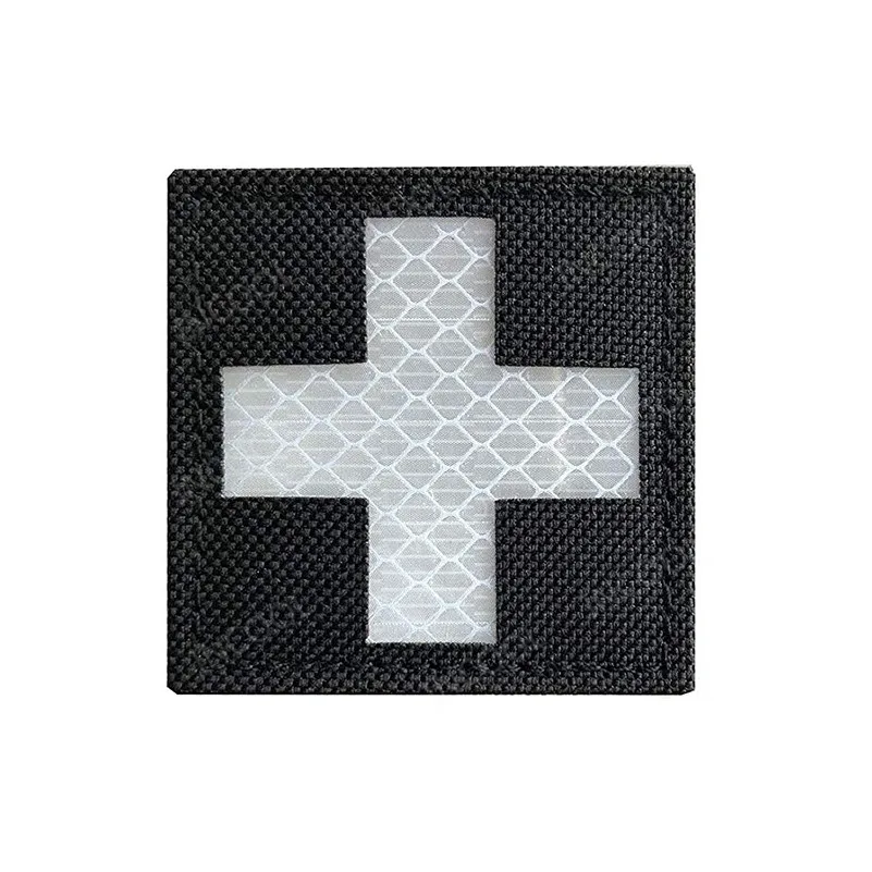 Reflective Medic Red Cross EMT Star of Life Embroidery Patch Military Morale Patches Tactical Emblem Applique Embroidered Badges - Color: 5