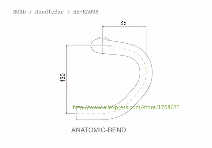 Fouriers hb-ra006 Алюминий сплав дорога руль велосипеда руль анатомо-изгиб дороги руль 31.8x380/400/420 /440 мм