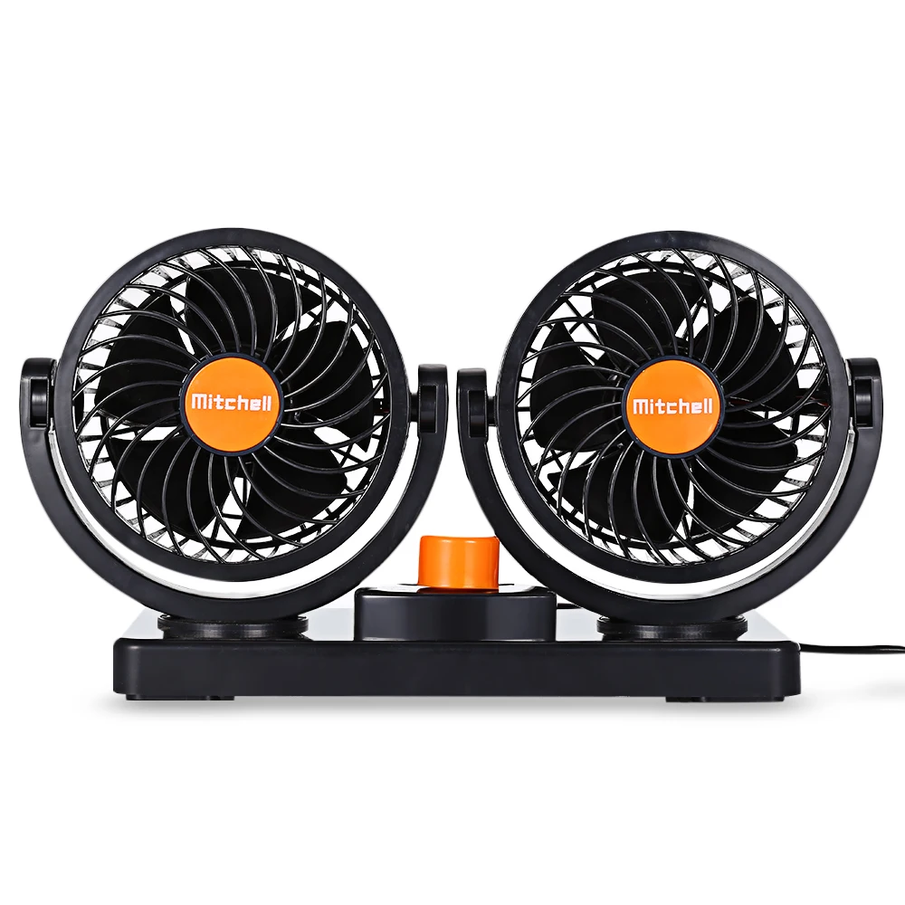 

Mitchell DC 24V Mini Twin Vehicle Fan 2 Gears 360 Degree Rotating Low Noise Cooling Fan Air Conditioner Wind Cooler for Truck