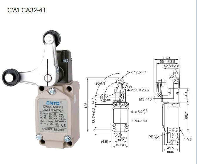 2 шт./лот высокое качество CNTD CWLCA32-41 концевой выключатель/микро-переключатель, сильный алюминиевый литой внешний корпус