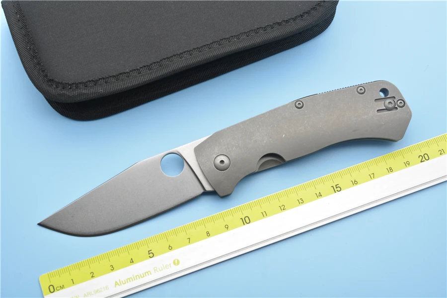 

XS-EDC C186 Titanium Alloy Handle D2 Steel Blade Camping Field Survival Outdoor Hunting EDC Tools