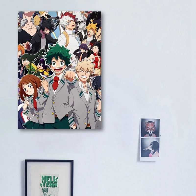 Японский аниме My Hero Academia ретро постеры крафт бумага настенная живопись высокого