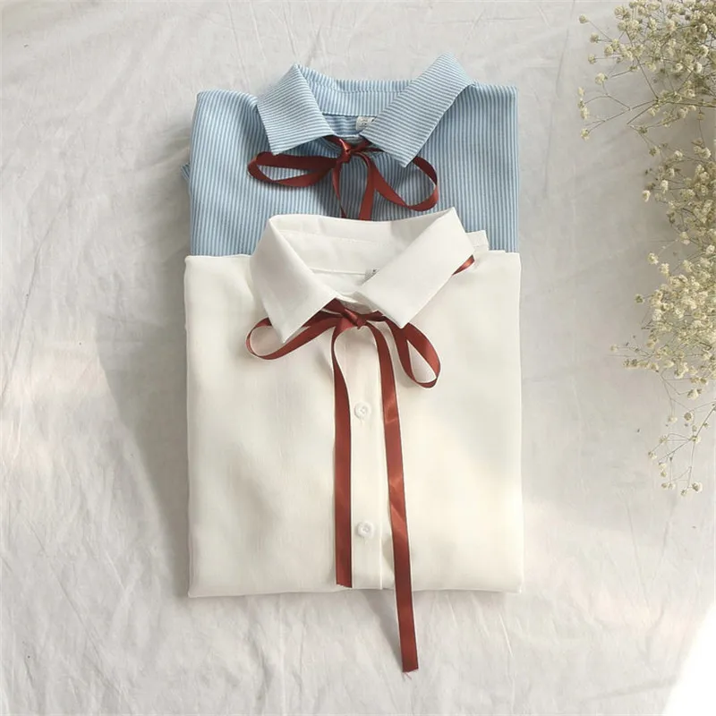 

Preppy Style Petal Sleeve Tops Casual Long Sleeve Blouse Spring Shirt Women Fashion Bottoming Sweet Chic Summer Top TT3842