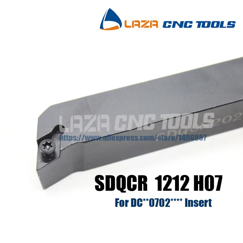 SDQCL1212H07 lathe External Turning Tool Holder+1pcs DCMT070204 Carbide insert
