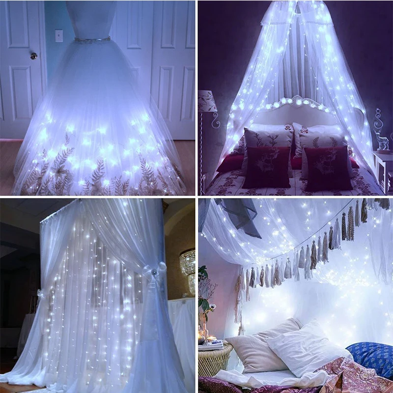 

2/3/6M Icicle Led Garland Curtain Fairy String Light Remote Led Garland Christmas Light for Wedding Home Party Decoration