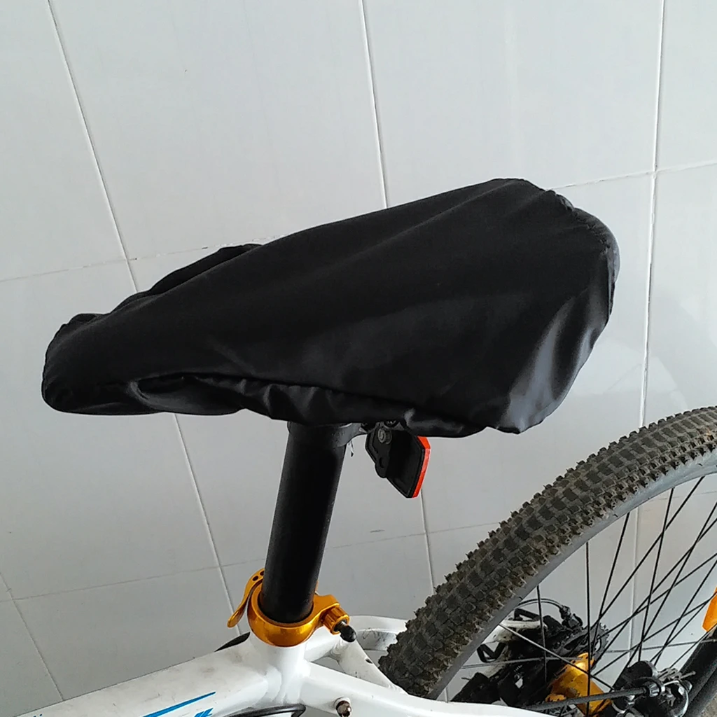 Portable Waterproof Bike Seat Cover -Bicycle Saddle Protective Rain Cover Dust Resistant Shield Accessories3 Colors for MTB Bike