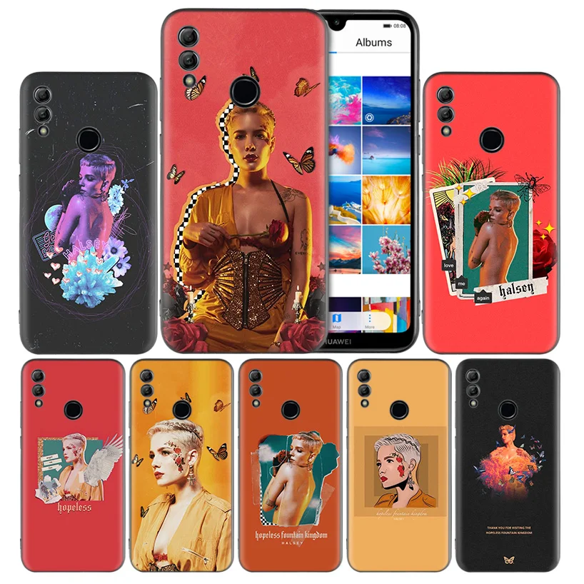 

Halsey Hopeless Fountain Black Silicone Case Cover for Huawei Honor 8X 8C 8A 8S 10 10i Lite Play V20 Y9 Y7 Y6 Y5 Prime 2018 2019