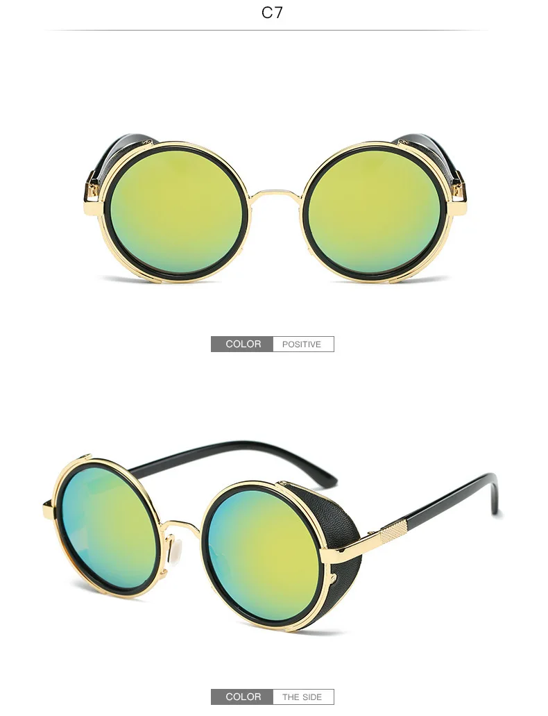 Новые модные готические паровые панк очки, брендовые дизайнерские винтажные летние женские и мужские стимпанк Солнцезащитные очки Oculos de sol