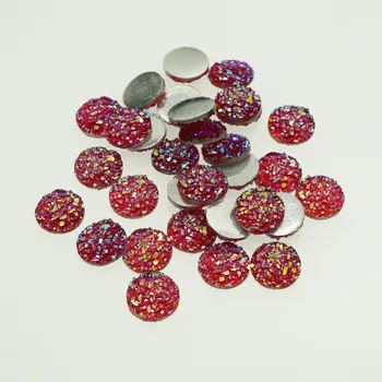 

50PCS/lot Round 10MM Natural ore Style Flat Back Resin Cabochons Cameo for Make Bracelet Necklace Women Earring Supply