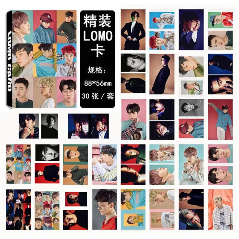 Youpop KPOP Fan EXO K M EX'ACT Точная монстра счастливый альбом ломо карты POP Новая мода