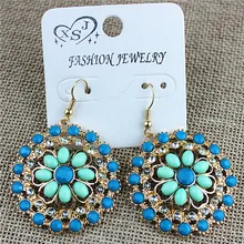 Горячие Новые Модные женские ювелирные изделия оптом девушки день рождения зеленый кулон серьги красивый набор подарок серьги