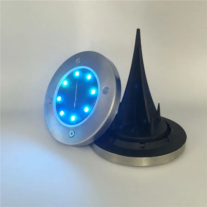 

Solar Powered 4/5/8/10/12 LED Underground Waterproof Floor Buried Light Outdoor Lighting Solar Garden Decor Lamp White Warm RGB
