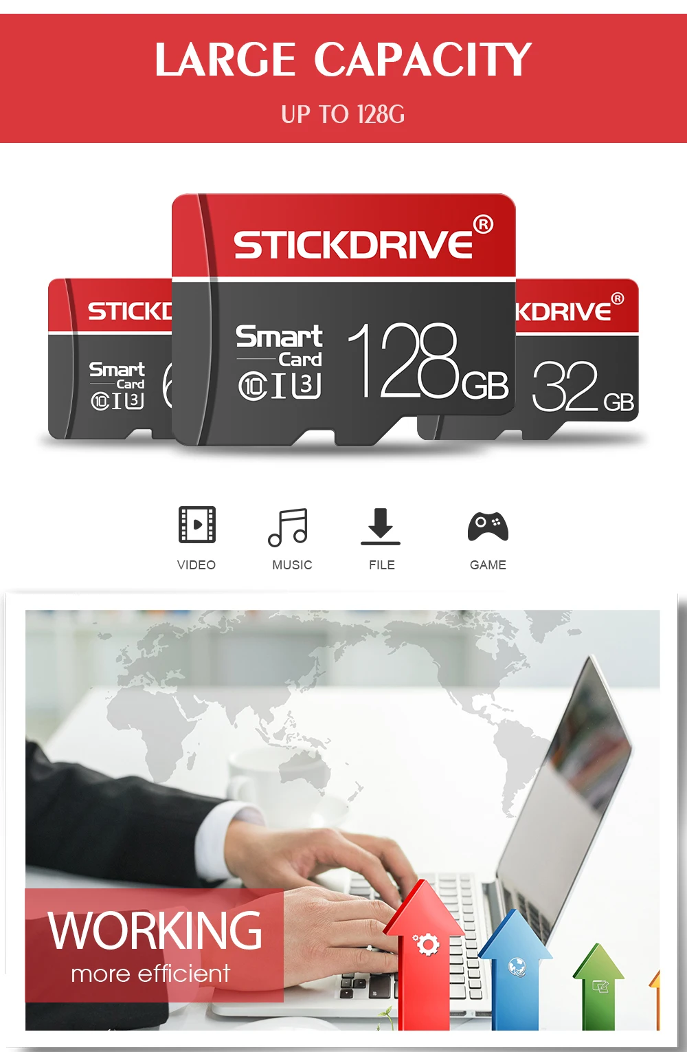 Ультра StickDrive micro sd карта 8 ГБ/16 ГБ/32 ГБ/64 Гб/128 Гб micro sd карта памяти carte memoire 32 Гб C10 мини карта памяти TF Бесплатный SD адаптер