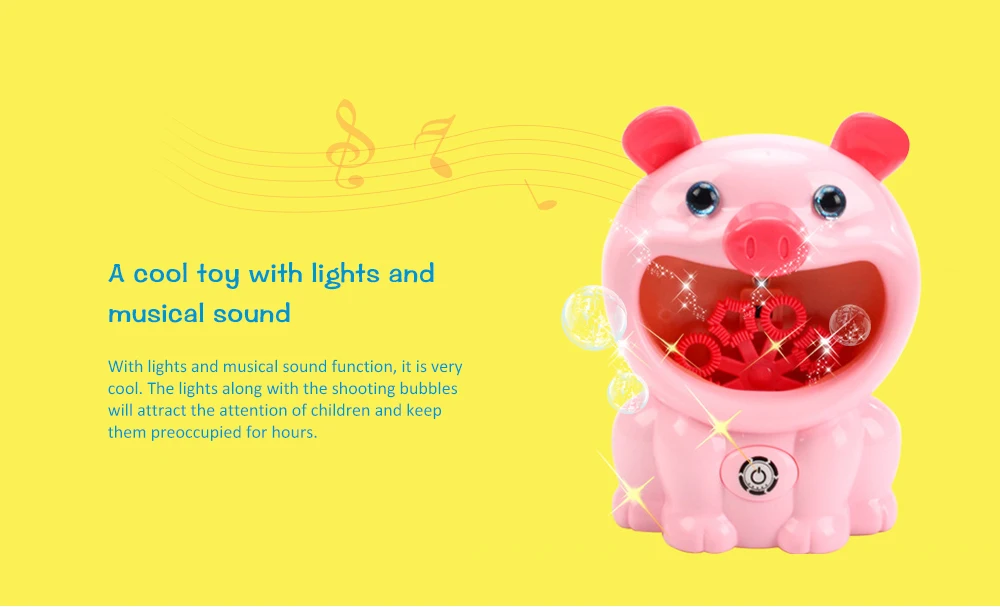 Children Electric Blow Bubble Machine with Light Music