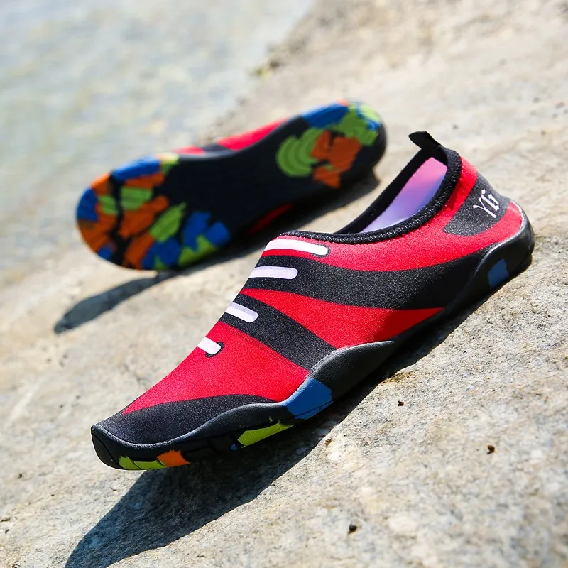 

Colorful Water Woman Shoe Quick Dry Skin Swimming Shoes River Sea Sneaker Man Air Diving Lightweight Surfing tennis water 44