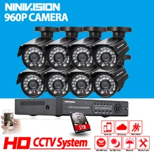 AHD 960P security camera system 8CH 1080P CCTV System HD SONY 2500TVL Bullet Outdoor Home Video Camera System Surveillance Kits