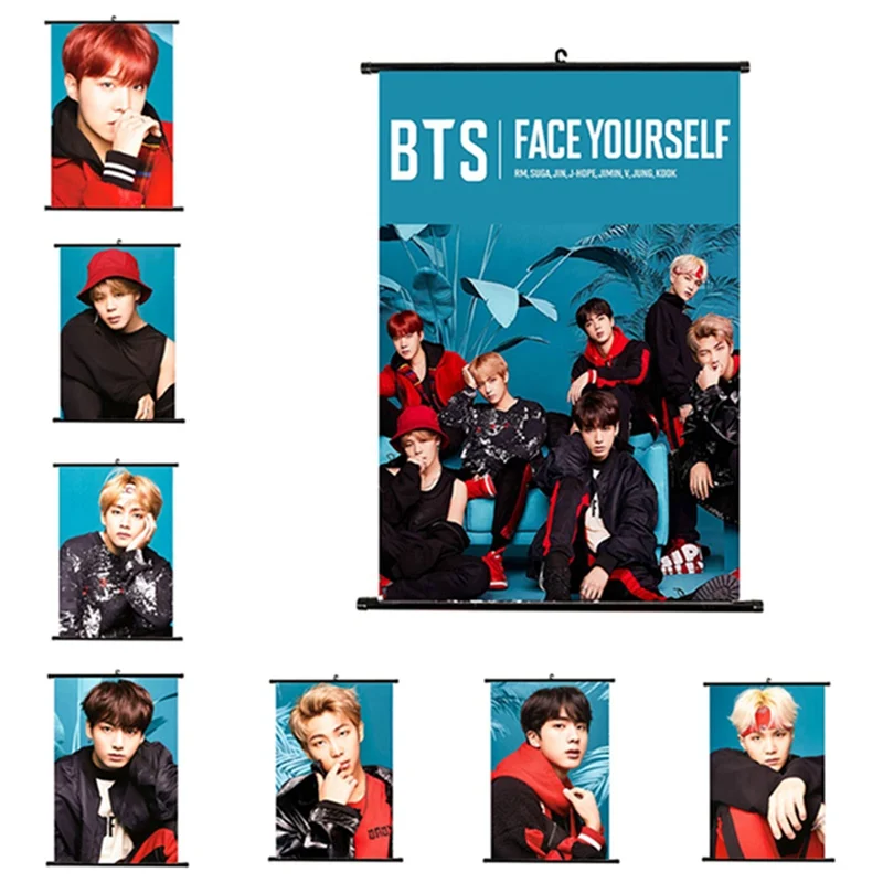 2018 New Version BTS Face Yourself Painting Scrolls Wall Decor BTS