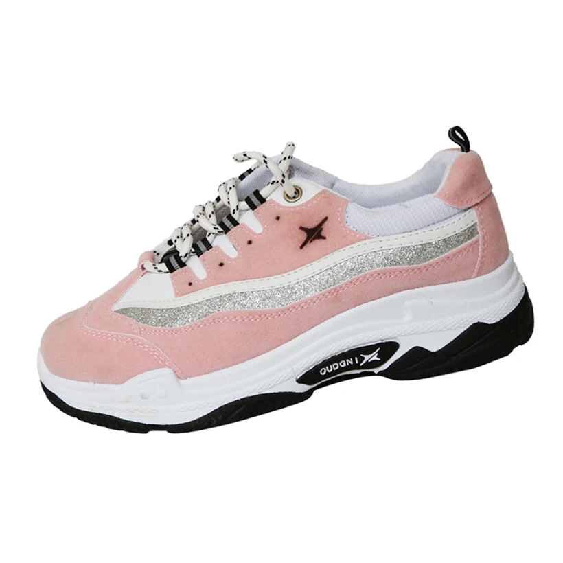 New Hot Style Women Running Shoes Lace Up Athletic Shoes Outdoor Walking PU Leather Waterproof Wedges Platform Women Shoes Women's Shoes