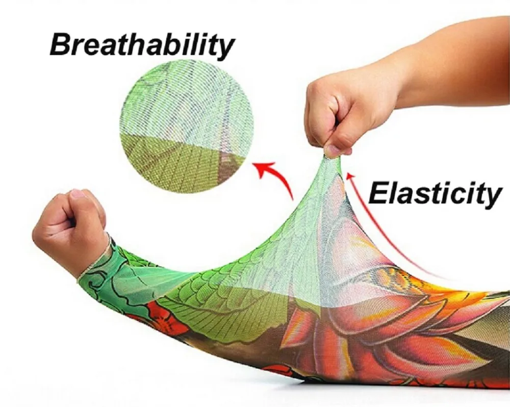 5 шт. перчатка с тату рукав грелка Племенной печати рукав для мужчин и женщин Череп Поддельные рукава для татуировки защита рук