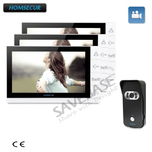

HOMSECUR Russian Transportation 9" Video&Audio Home Intercom Electric Lock Supported for Home Security