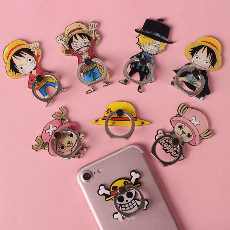 

Universal pop one piece Metal Finger Ring Mobile Cell Phone Cartoon Hand Stand Holder For iphone Tablet Bracket Portable holder