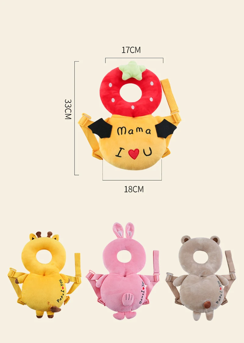33*18 см мультяшная ПП хлопковая детская подушка для защиты головы подголовник для малышей Подушка для детей позиционер для сна антиосенняя подушка
